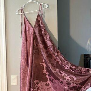 Wide leg jumpsuit silk